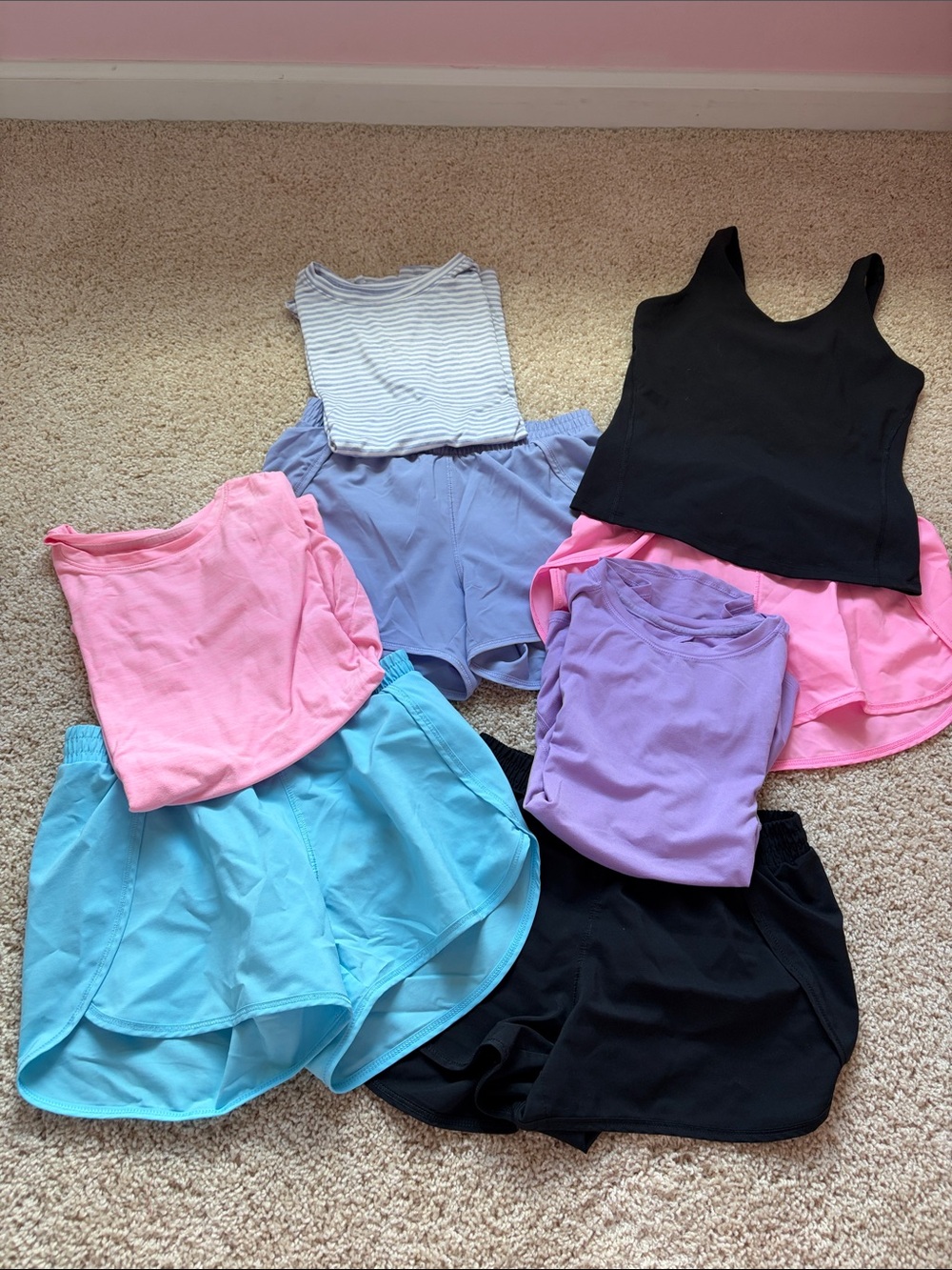 Target all in motions girls activewear Shorts and Tanks Bundle